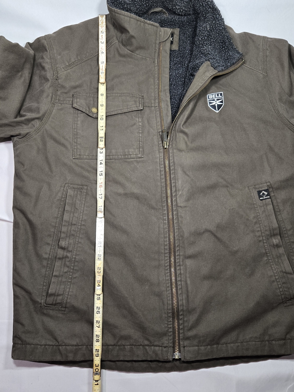 Dri Duck Endeavor Sherpa Lined Canvas Jacket Mens L Brwn Bomber Workwear Outdoor - Picture 7 of 14